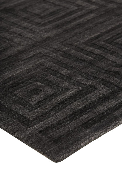 8 x 10 Gray Geometric Hand Woven Rug