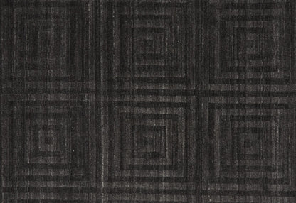 8 x 10 Gray Geometric Hand Woven Rug