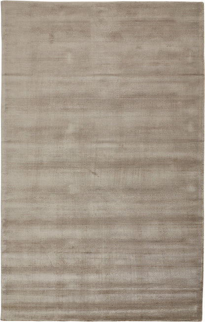 10 x 13 Tan Ivory & Taupe Hand Woven Rug