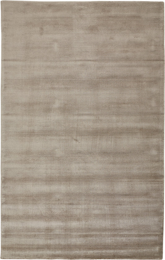 10 x 13 Tan Ivory & Taupe Hand Woven Rug