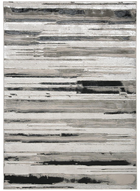 8 x 10 Silver Gray & Black Rug