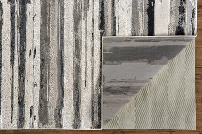 8 x 10 Silver Gray & Black Rug