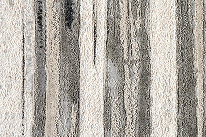 8 x 10 Silver Gray & Black Rug