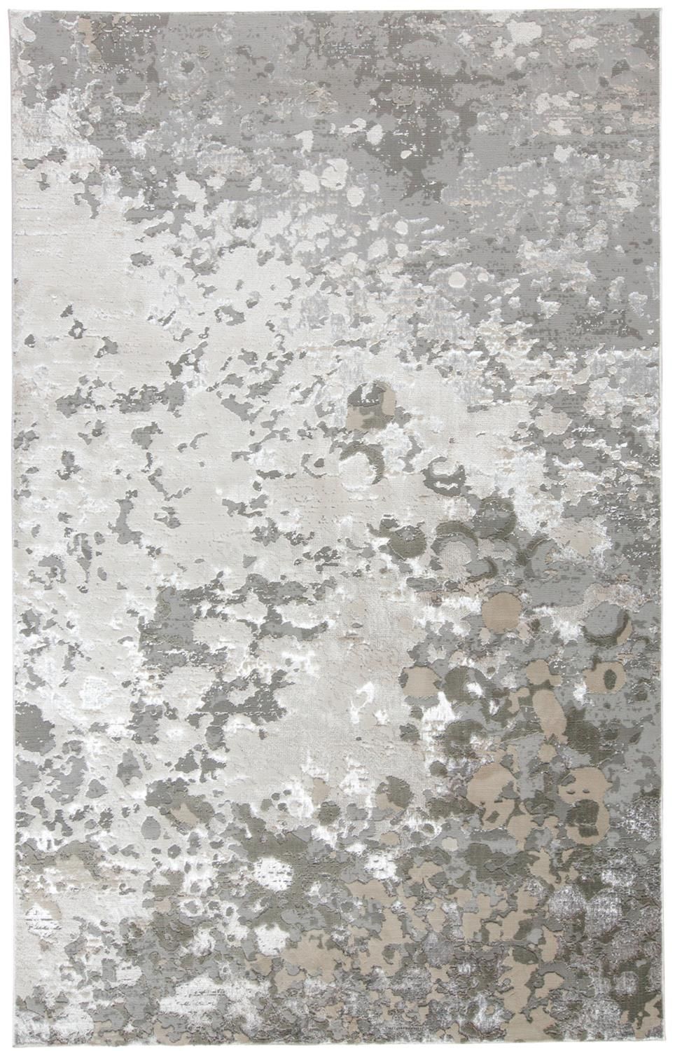 8 x 10 Silver Gray & White Rug