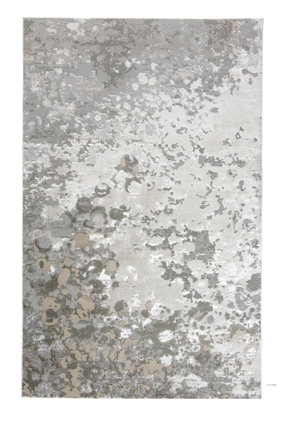 8 x 10 Silver Gray & White Rug