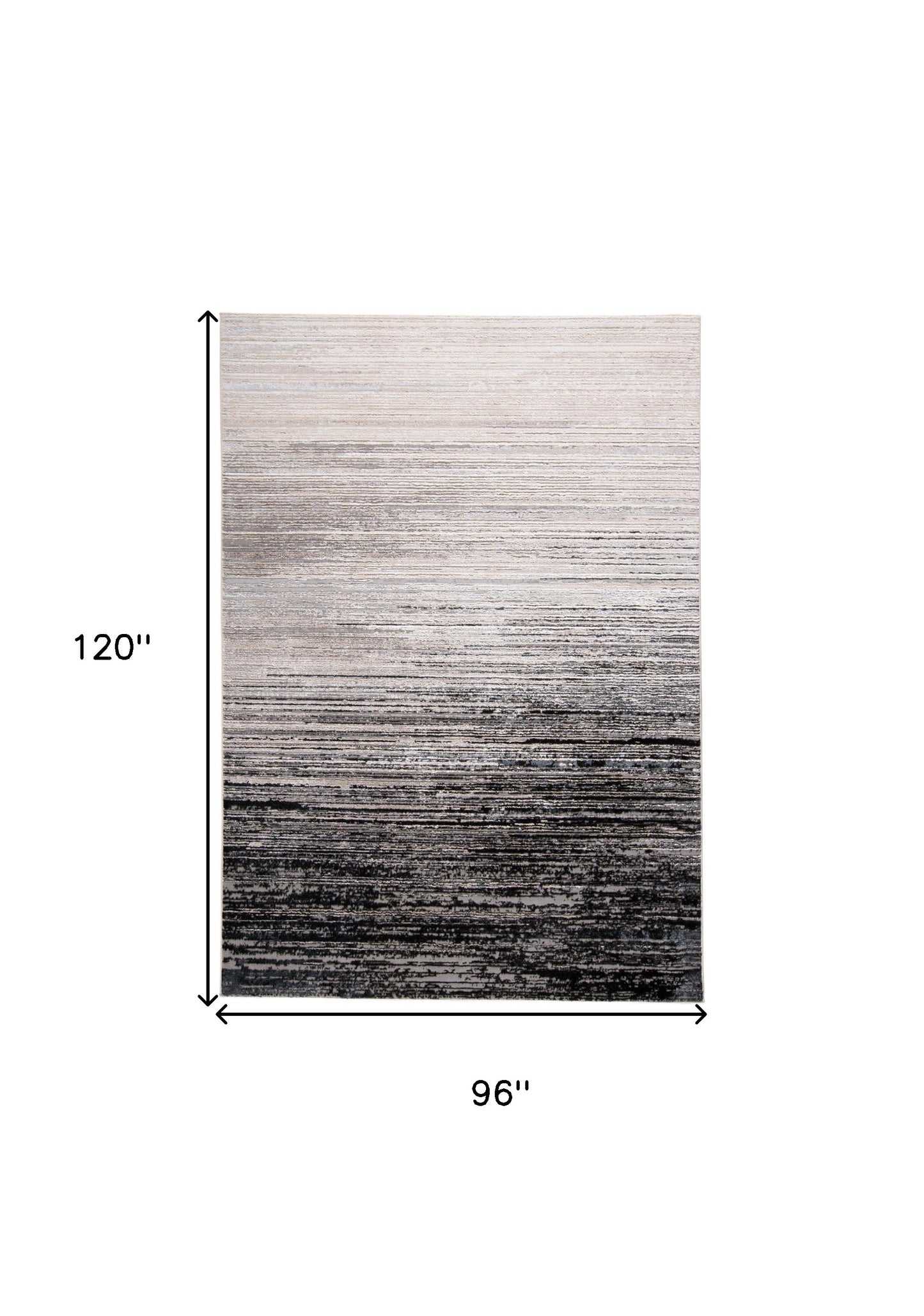 8 x 10 Black & Dark Gray Rug