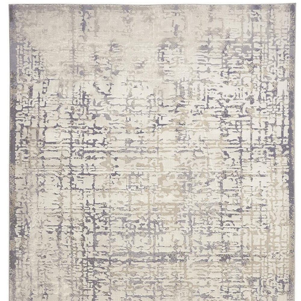 12 x 15 Ivory & Gray Stain Resistant Rug