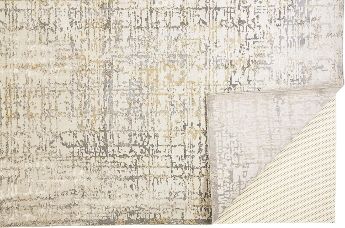 12 x 15 Ivory & Gray Stain Resistant Rug