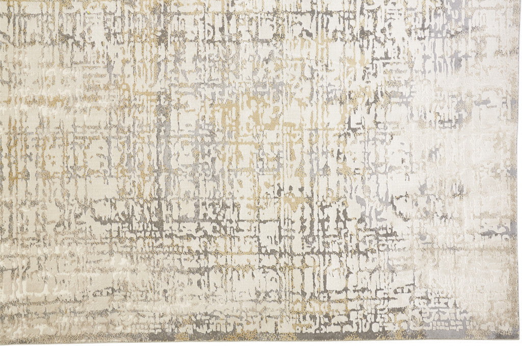 12 x 15 Ivory & Gray Stain Resistant Rug