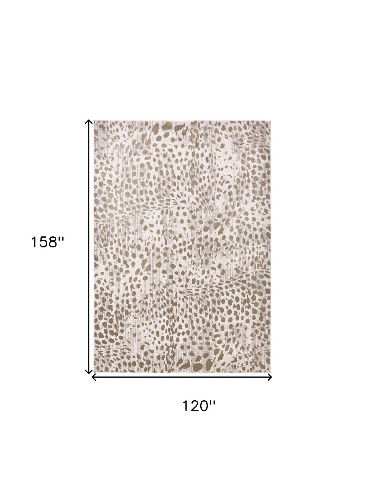 10 x 13 Brown & Ivory Stain Resistant Rug