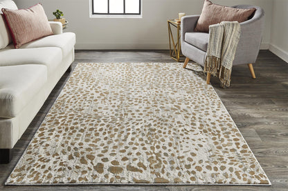 12 x 15 Brown & Ivory Stain Resistant Rug