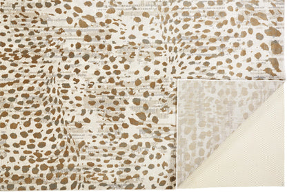 12 x 15 Brown & Ivory Stain Resistant Rug