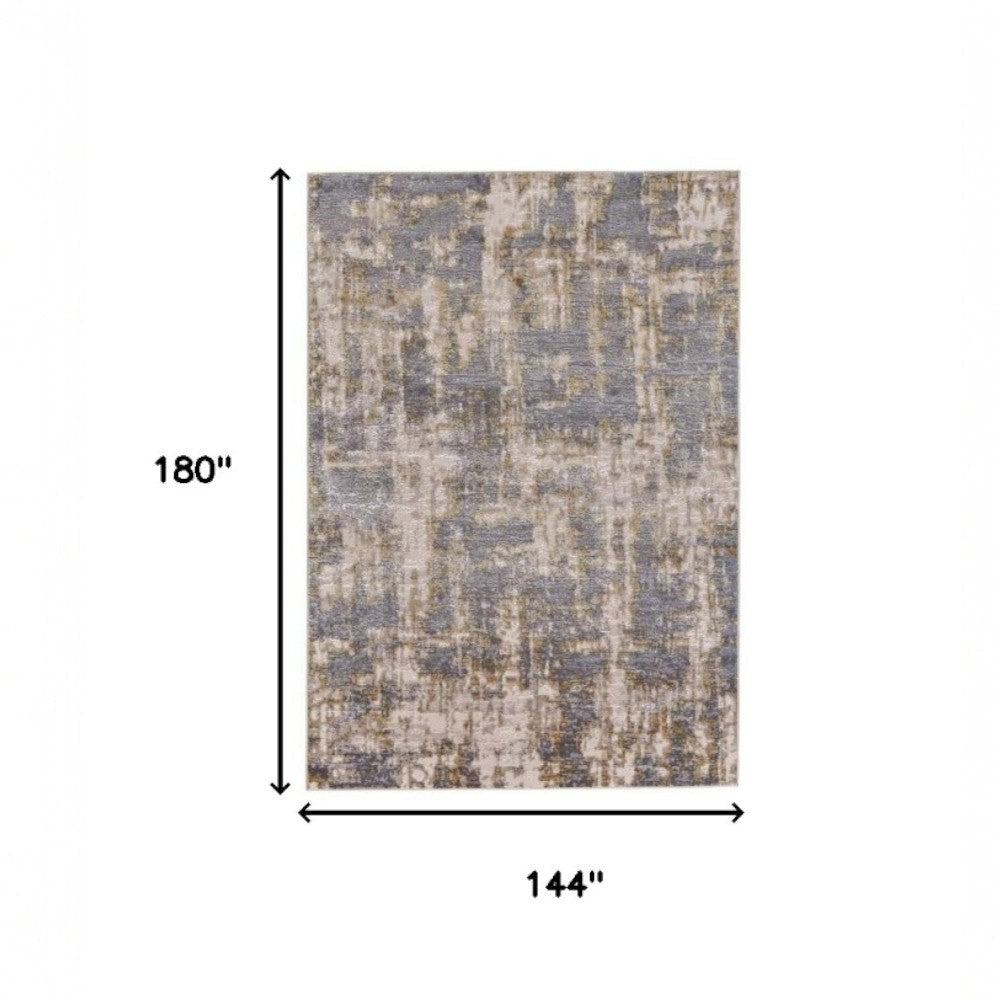 12 x 15 Gray & Gold Rug