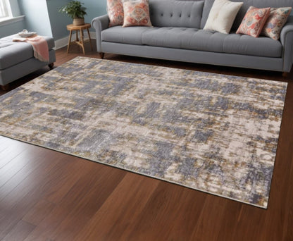 12 x 15 Gray & Gold Rug
