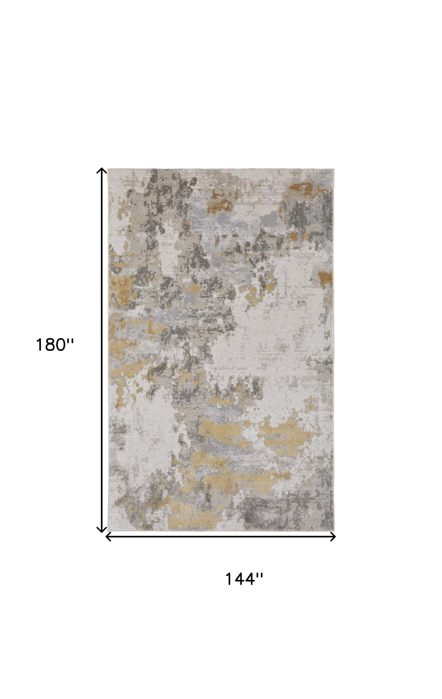 12 x 15 Ivory Gold & Gray Stain Resistant Rug