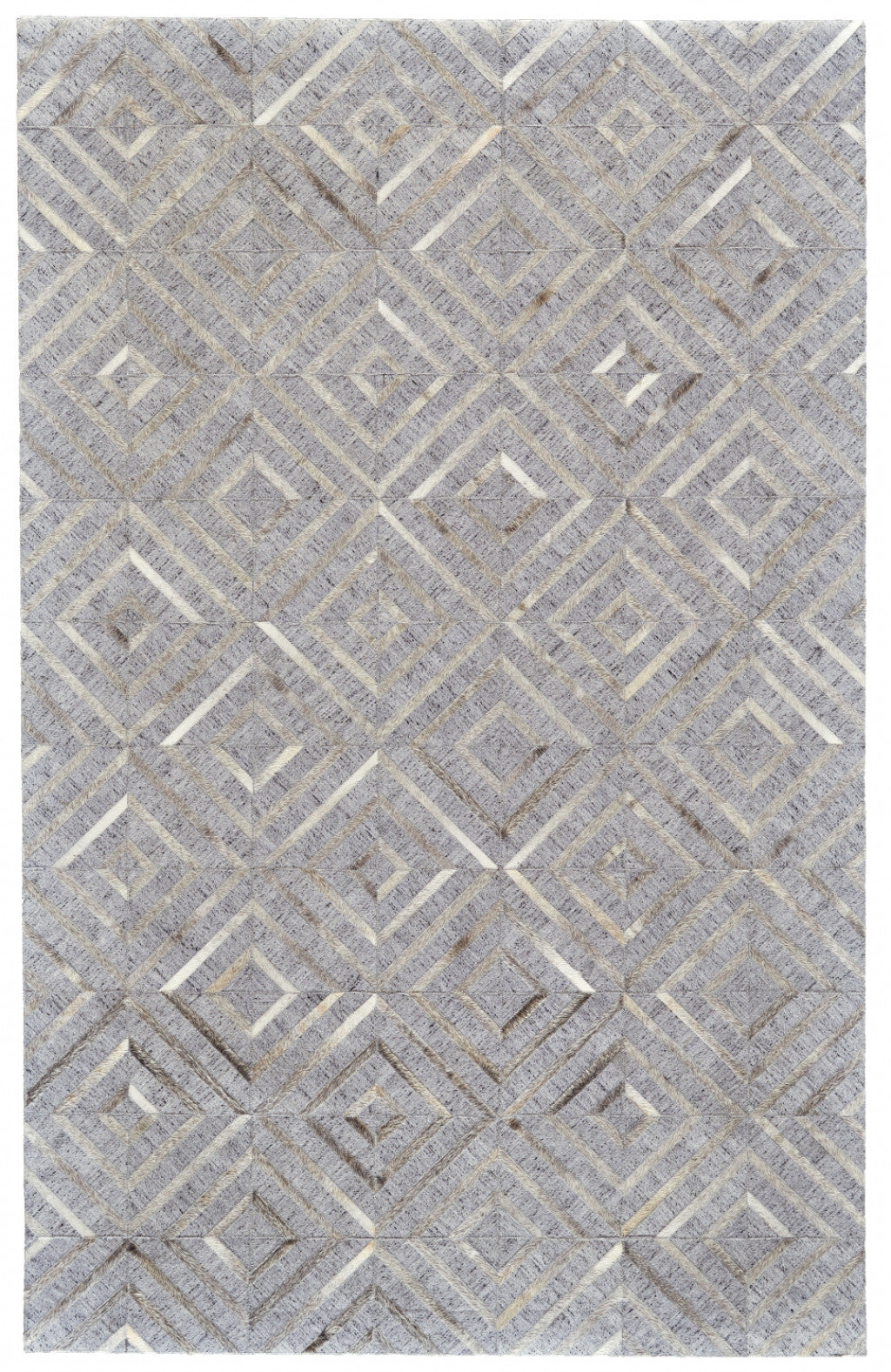 10 x 13 Gray Taupe & Ivory Geometric Hand Woven Rug