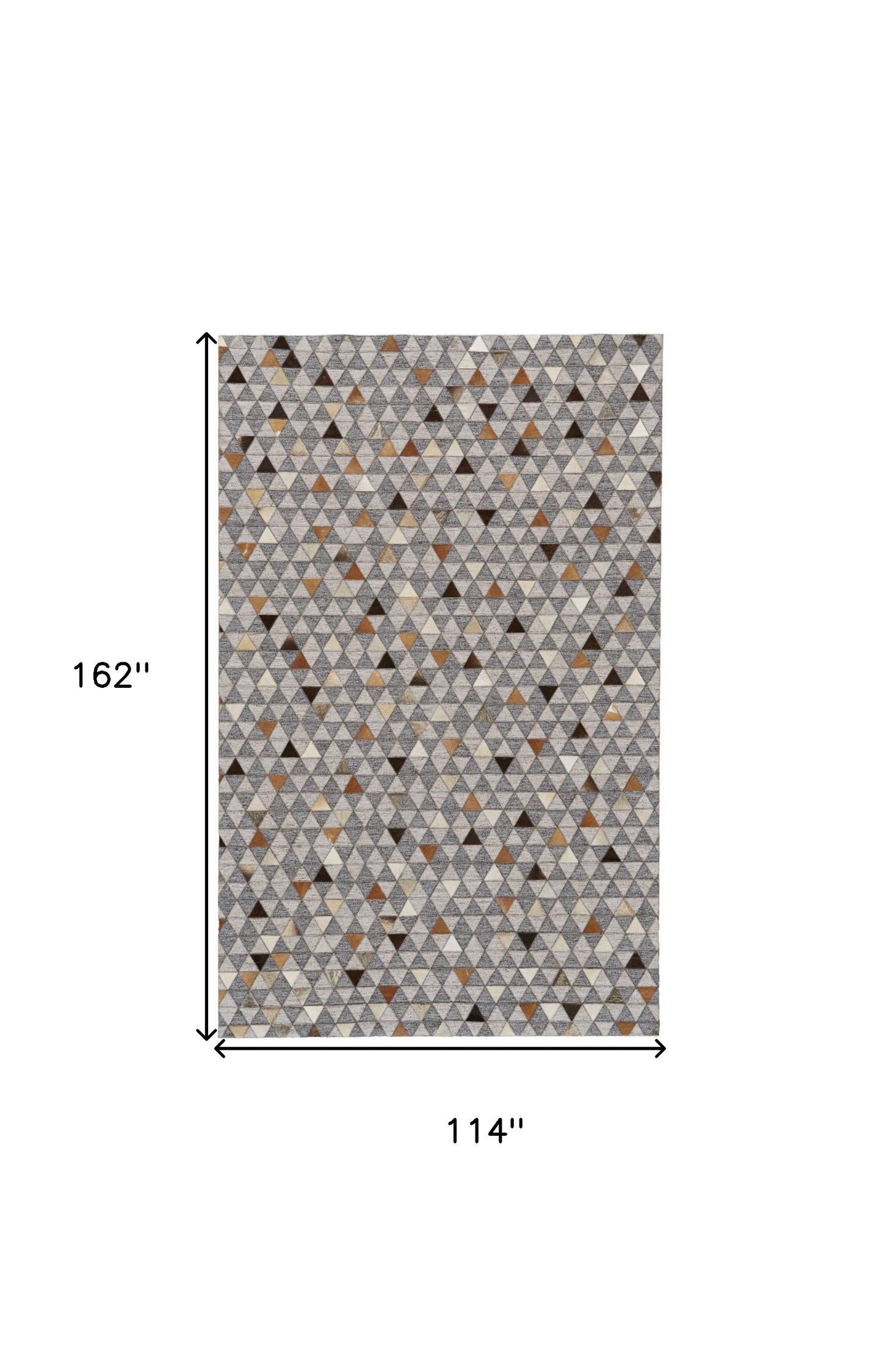 10 x 13 Gray Ivory & Brown Geometric Hand Woven Rug