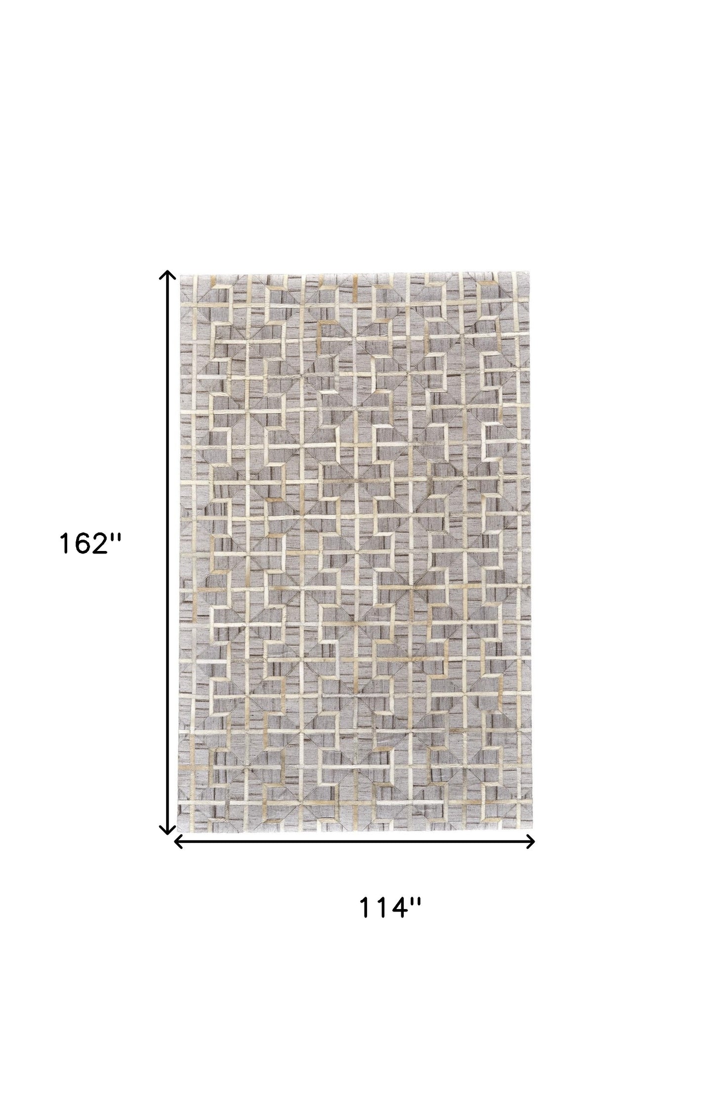 10 x 13 Gray Ivory & Brown Geometric Hand Woven Rug