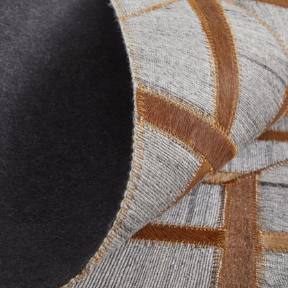 10 x 13 Tan Brown & Gray Geometric Hand Woven Rug