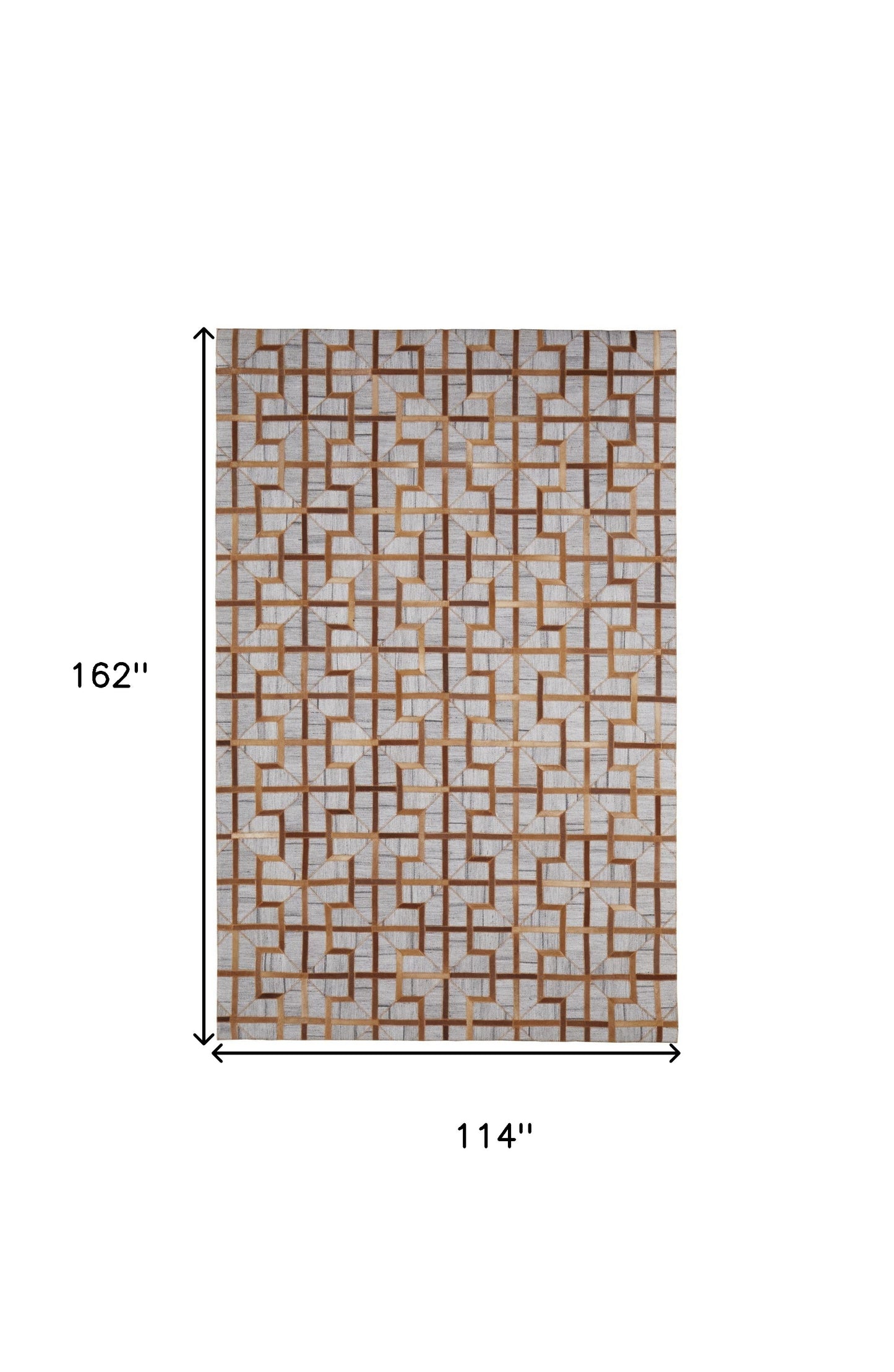 10 x 13 Tan Brown & Gray Geometric Hand Woven Rug