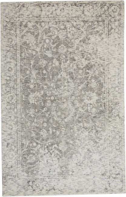 10 x 13 Ivory & Gray Hand Woven Rug
