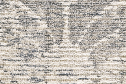 10 x 13 Ivory & Gray Hand Woven Rug