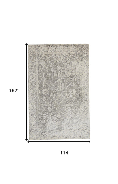 10 x 13 Ivory & Gray Hand Woven Rug
