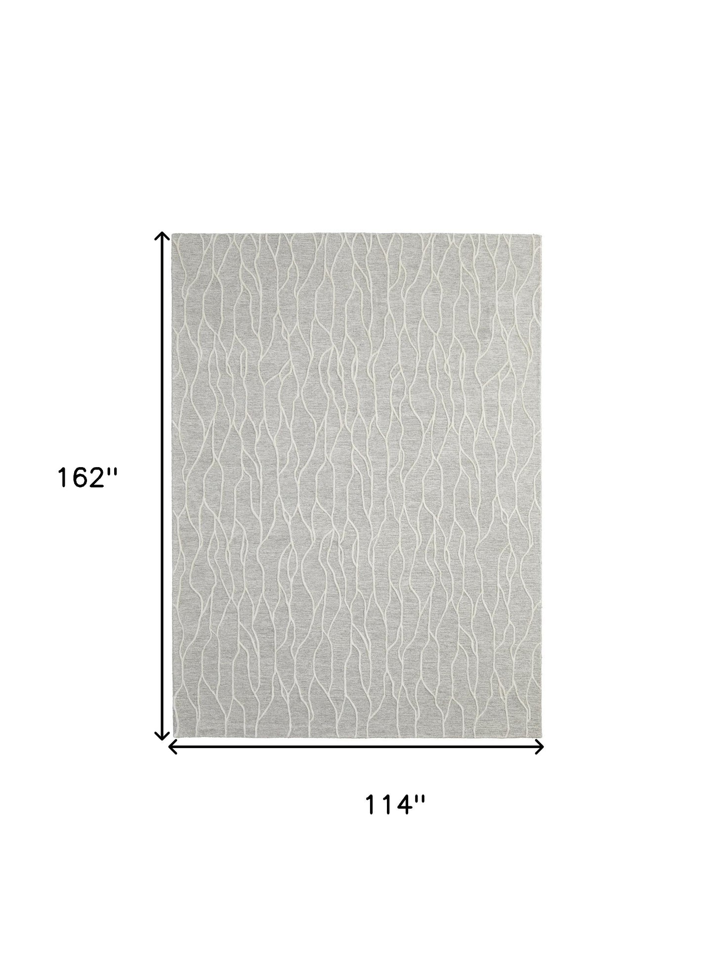 10 x 13 Taupe & Ivory Wool Tufted Handmade Stain Resistant Rug