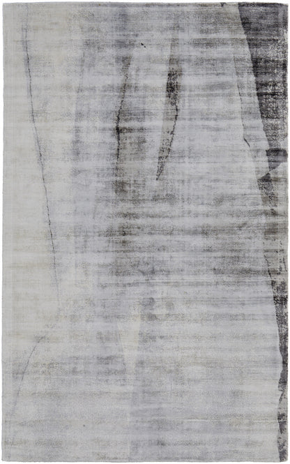 8 x 10 Gray Taupe & Ivory Hand Woven Rug