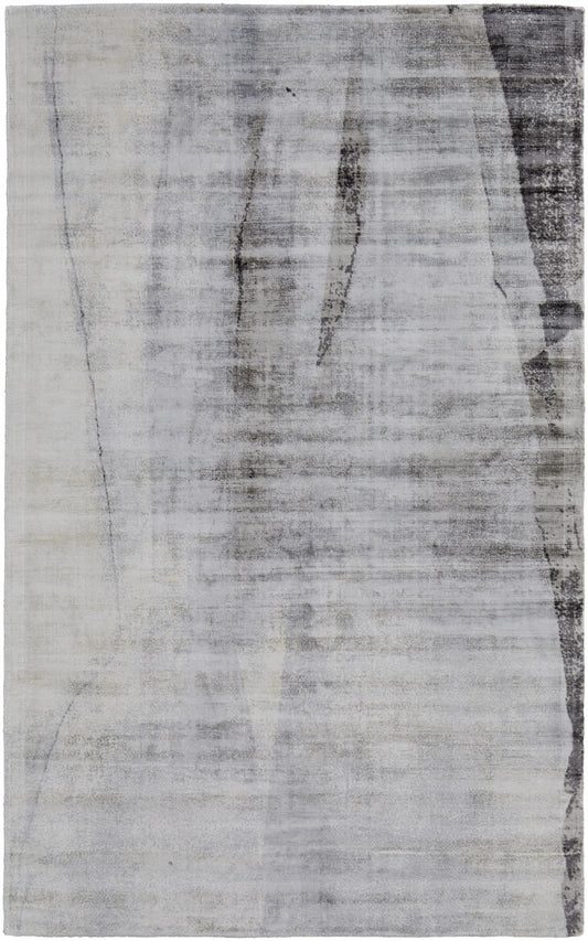 8 x 10 Gray Taupe & Ivory Hand Woven Rug