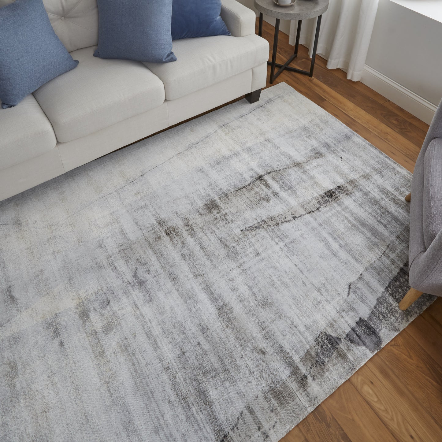 8 x 10 Gray Taupe & Ivory Hand Woven Rug