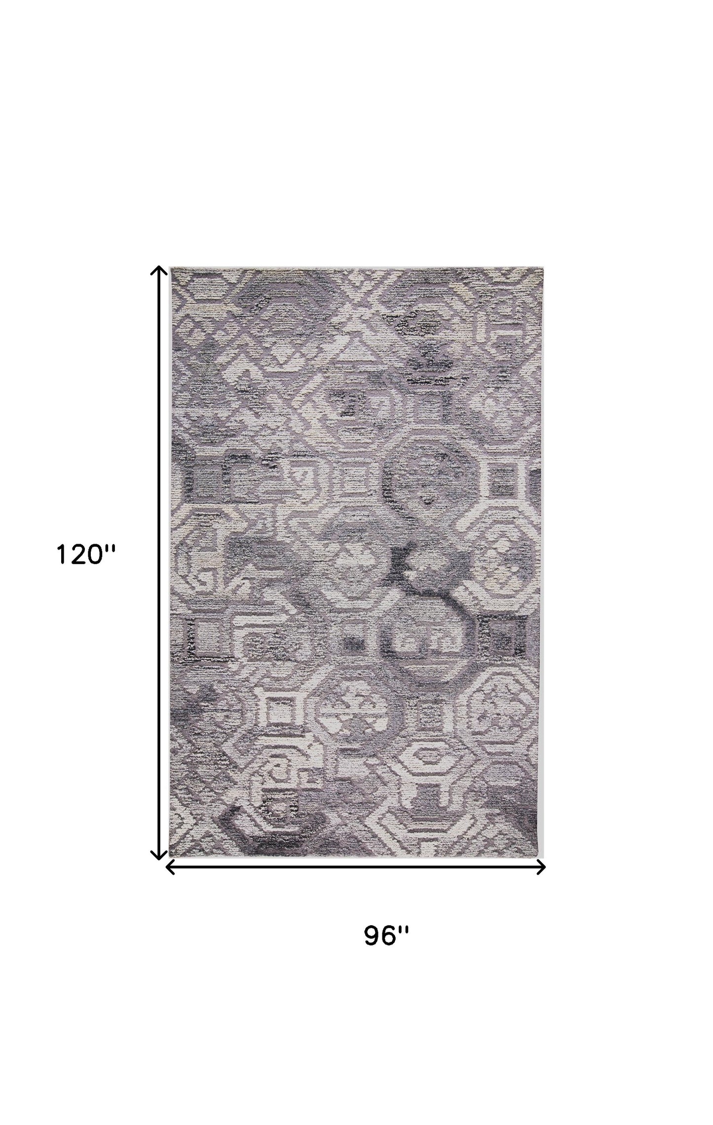 8 x 10 Gray & Ivory Wool Hand Tufted Rug