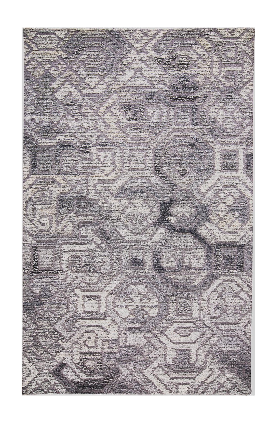 9 x 12 Gray & Ivory Wool Hand Tufted Rug
