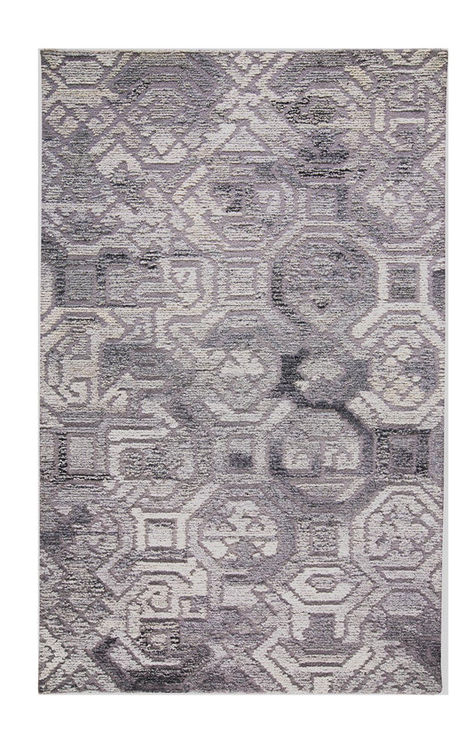 9 x 12 Gray & Ivory Wool Hand Tufted Rug