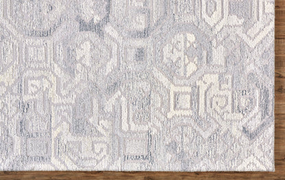 9 x 12 Gray & Ivory Wool Hand Tufted Rug