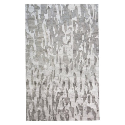8 x 10 Gray Taupe & Silver Tufted Handmade Rug