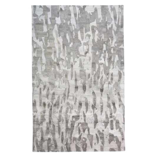 8 x 10 Gray Taupe & Silver Tufted Handmade Rug