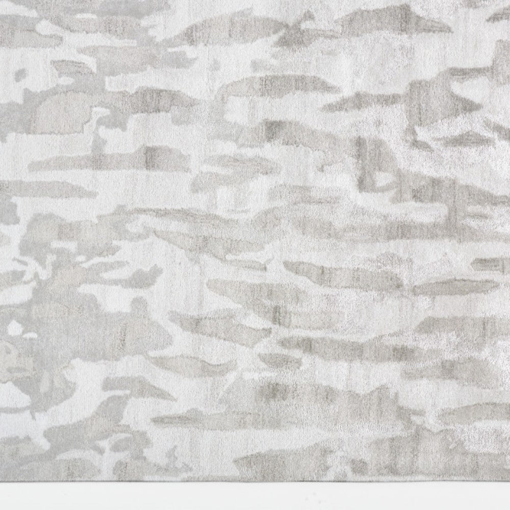 8 x 10 Gray Taupe & Silver Tufted Handmade Rug