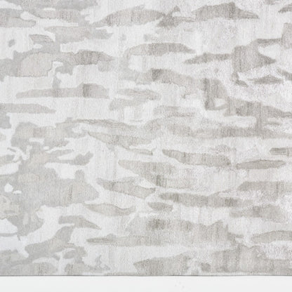 8 x 10 Gray Taupe & Silver Tufted Handmade Rug