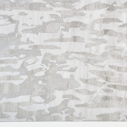 8 x 10 Gray Taupe & Silver Tufted Handmade Rug