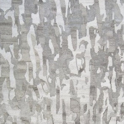 8 x 10 Gray Taupe & Silver Tufted Handmade Rug