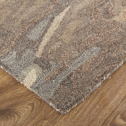 9 x 12 Green & Ivory Wool Hand Tufted Rug
