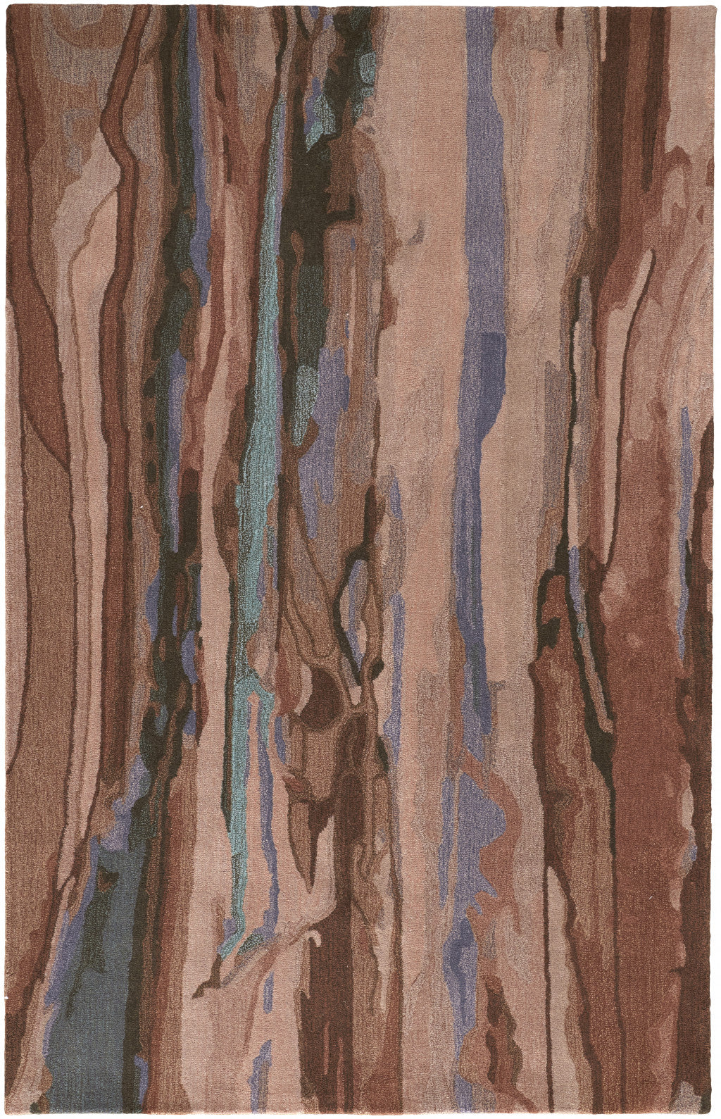 9 x 12 Blue & Red Wool Hand Tufted Rug