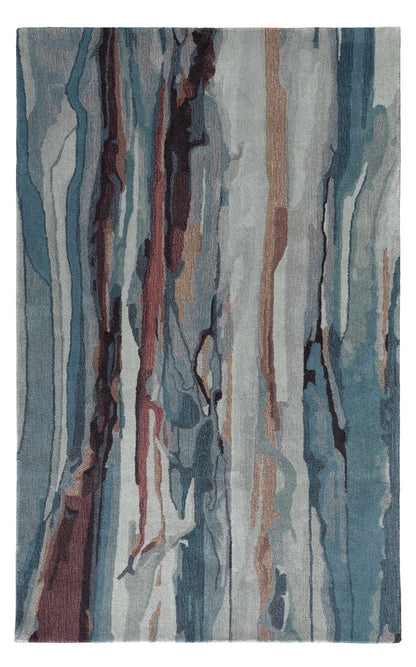 9 x 12 Blue & Orange Wool Hand Tufted Rug