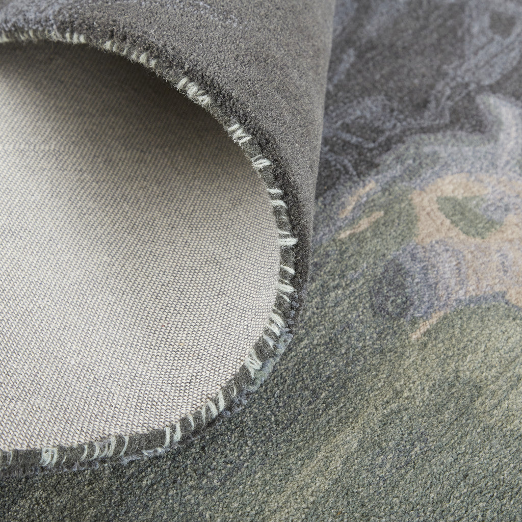 4 x 6 Blue & Black Wool Hand Tufted Rug