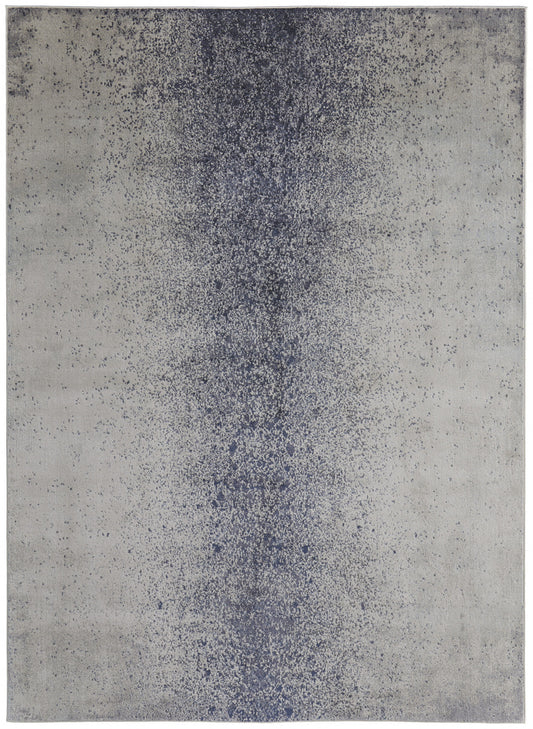 12 x 15 Ivory & Blue Power Loom Rug