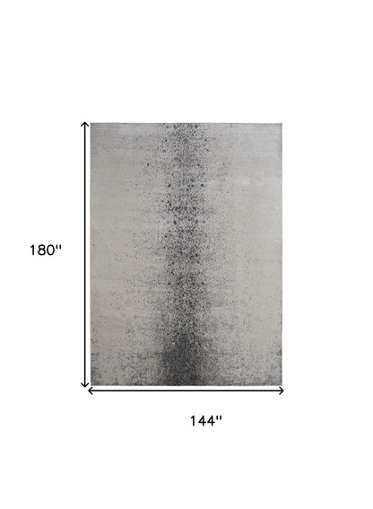 12 x 15 Ivory Gray & Black Power Loom Rug