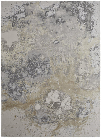 12 x 15 Gray & Ivory Power Loom Rug