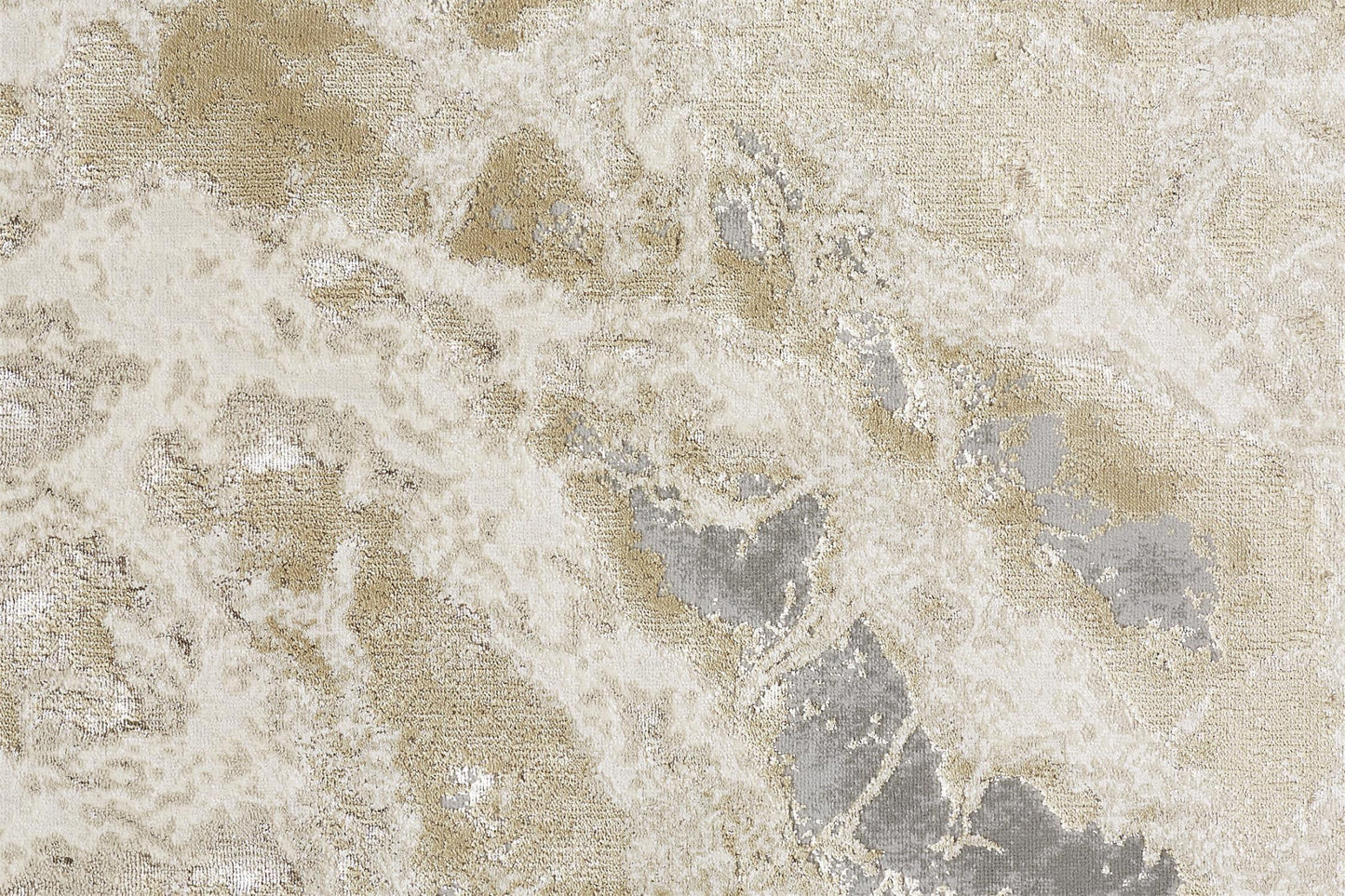12 x 15 Ivory Silver & Gold Stain Resistant Rug