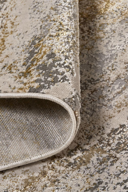 12 x 15 Gold Gray & Ivory Stain Resistant Rug